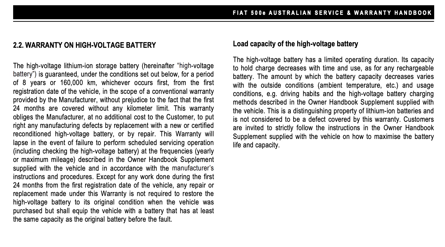 fiat battery warranty